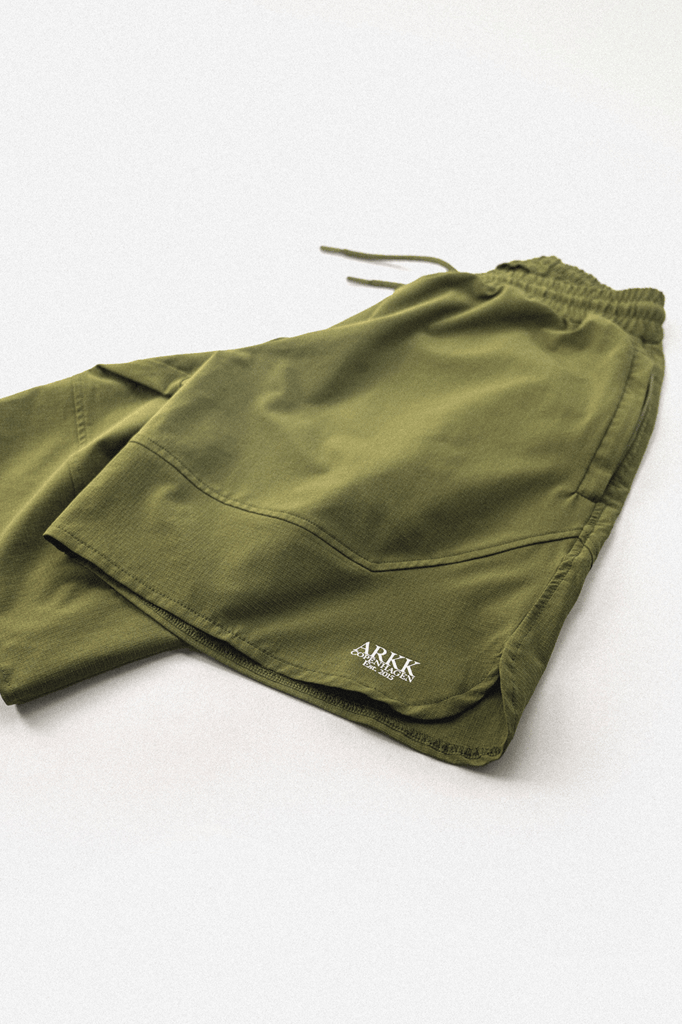 ARKK Apparel ARKK Essential Tech Shorts | Olive Drab White Shorts